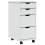 VidaXL (white) vidaXL Rolling Cabinet Office Cabinet with Drawers Grey Solid Wood Pine MOSS 1