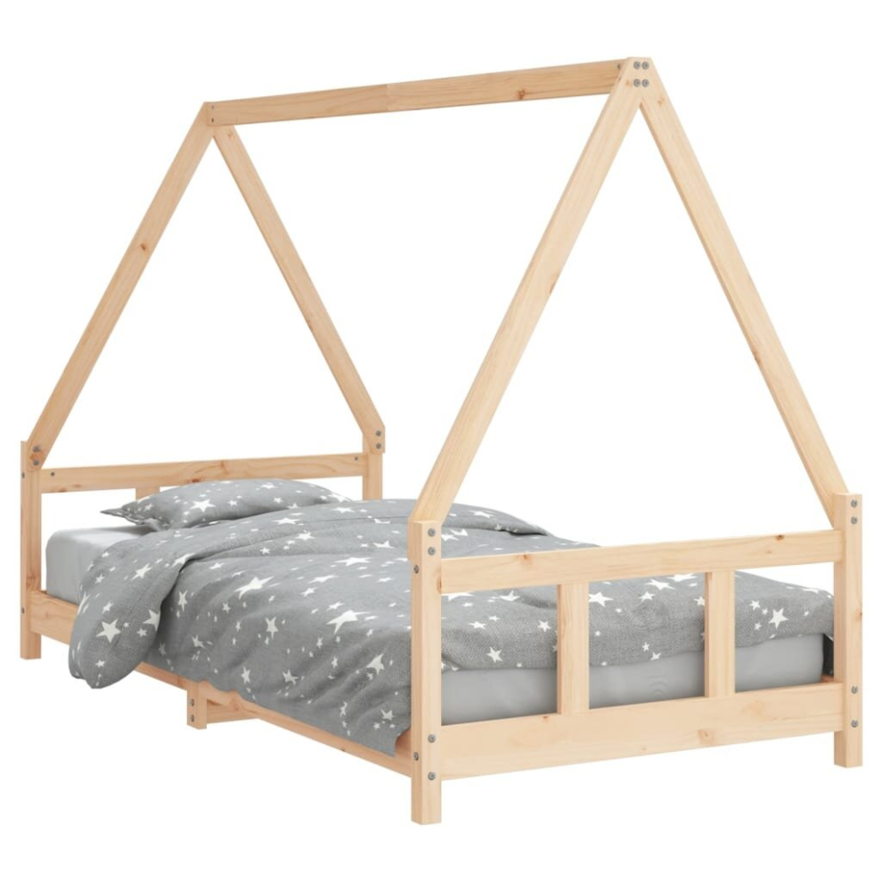 (brown, 90 x 190 cm) vidaXL Kids Bed Frame Bedstead Wooden Bed Base Black 80x200 cm Solid Wood Pine