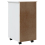 VidaXL (white) vidaXL Rolling Cabinet Office Cabinet with Drawers Grey Solid Wood Pine MOSS 6