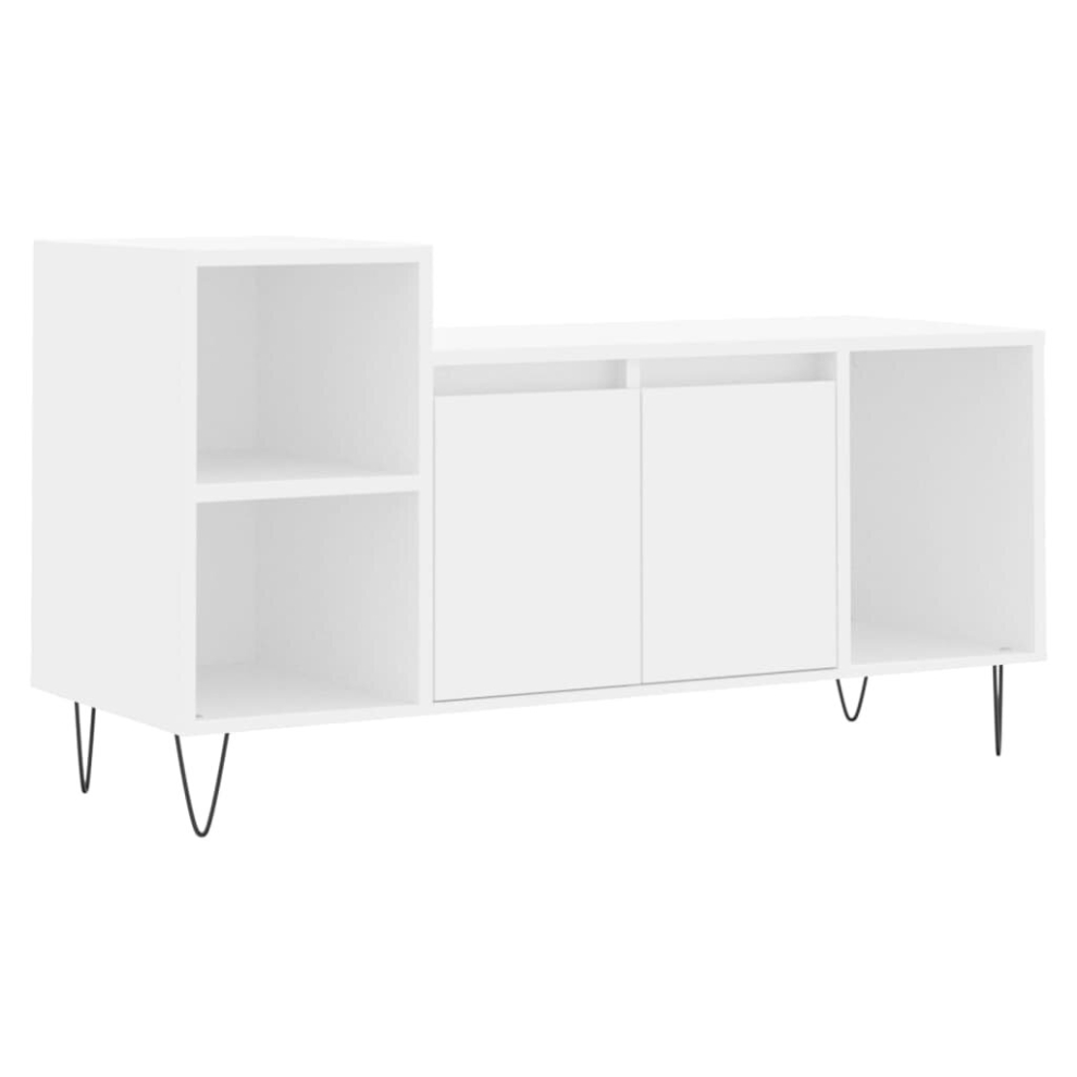 Vidaxl (White) Tv Cabinet Tv Unit Sideboard Tv Stand Media Cabinet Engineered Wood White