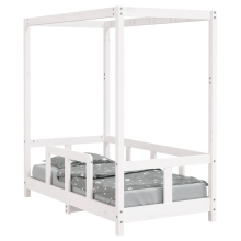 vidaXL Kinderbett Weiß 70x140 cm Massivholz Kiefer
