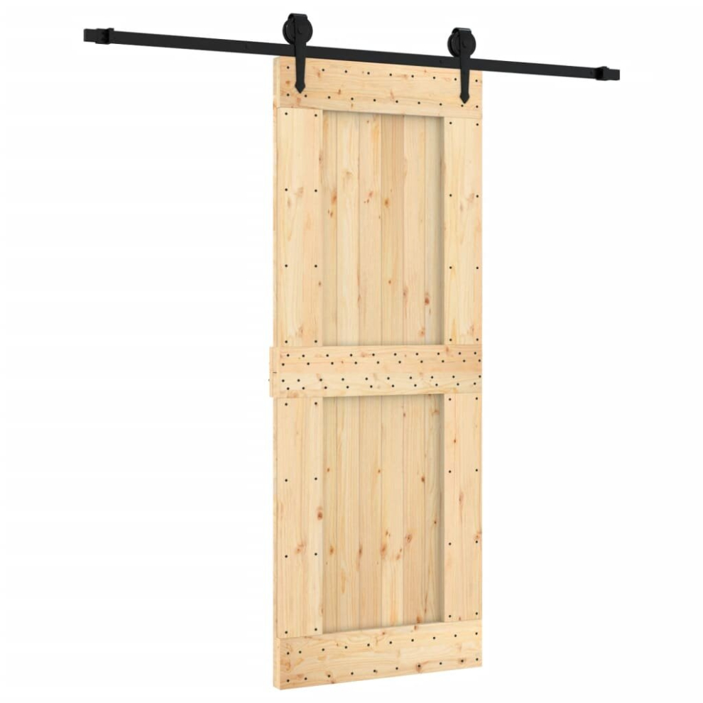 vidaXL Sliding Door with Hardware Set Interior Door Barn Door Solid Wood Pine