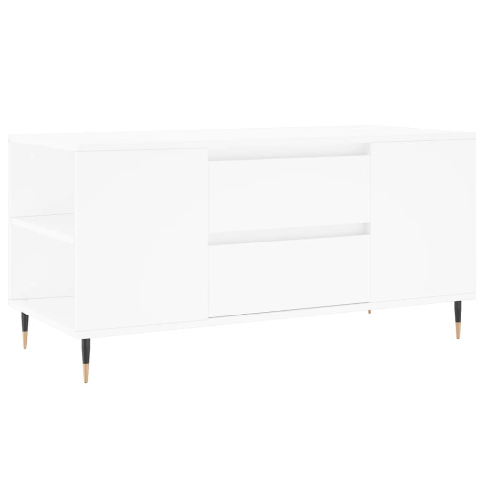 Vidaxl (White) Coffee Table Side Table End Accent Telephone Sofa Table Engineered Wood