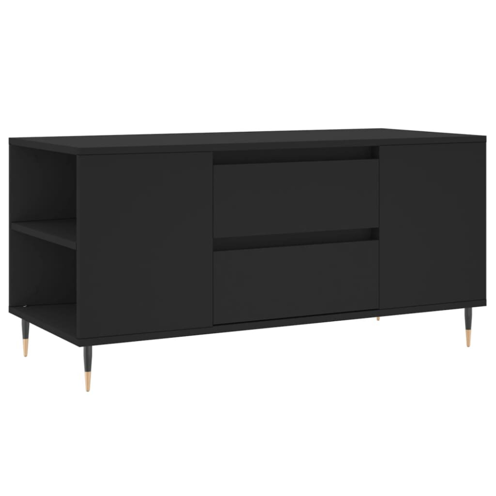 Vidaxl (Black) Coffee Table Side Table End Accent Telephone Sofa Table Engineered Wood