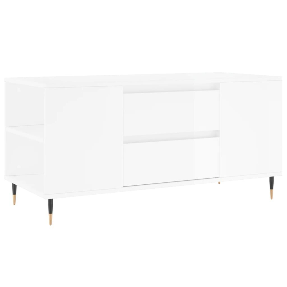 (high gloss white) vidaXL Coffee Table Side Table End Accent Telephone Sofa Table Engineered Wood