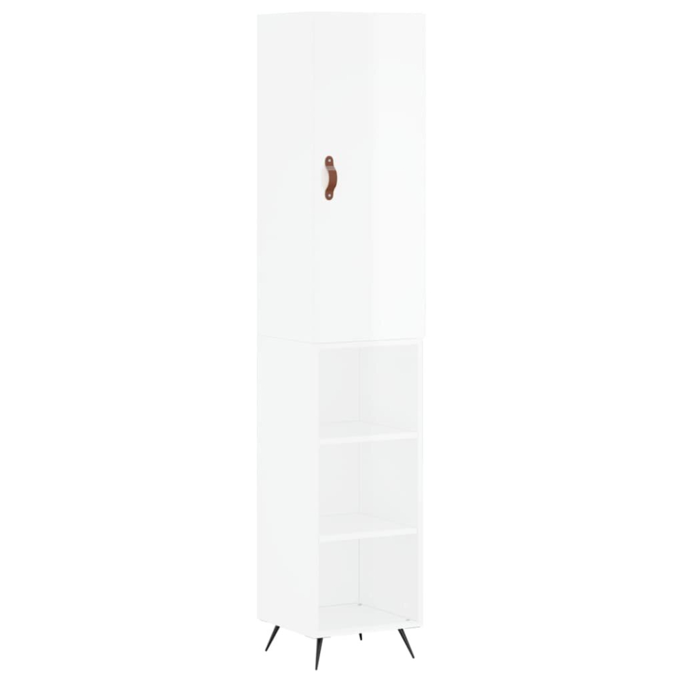 (high gloss white) vidaXL Highboard Sideboard Tall Storage Cabinet Side Cabinet Engineered Wood