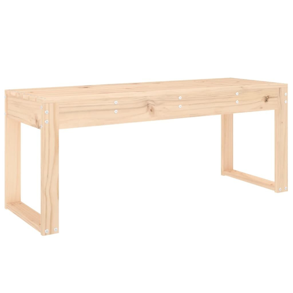 (natural pine, 110 x 38 x 45 cm) vidaXL Garden Bench Wooden Bench Outdoor Bench Seat Black Solid Wood Pine