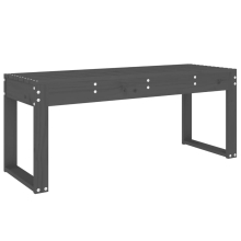 (grey pine, 110 x 38 x 45 cm) vidaXL Garden Bench Wooden Bench Patio Outdoor Bench Seat Solid Wood Pine