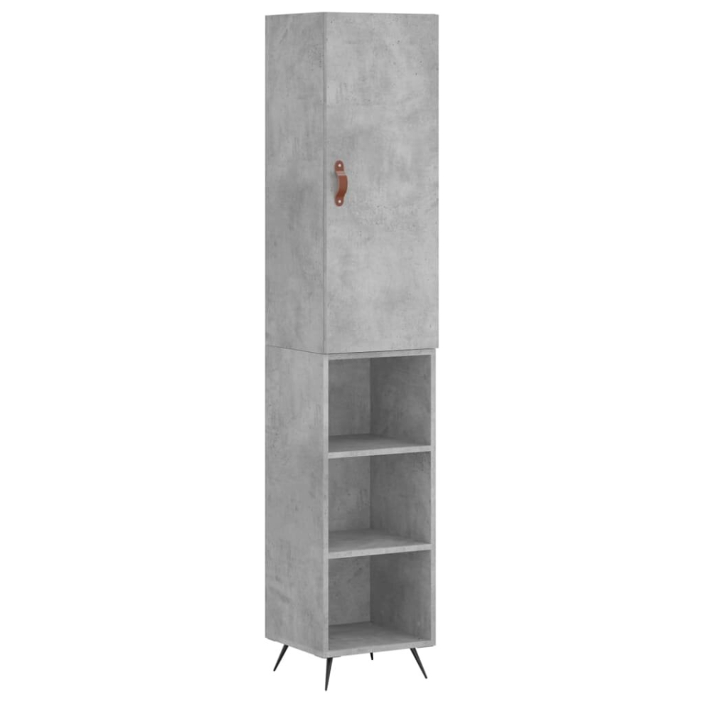 (concrete grey) vidaXL Highboard Sideboard Tall Storage Cabinet Side Cabinet Engineered Wood