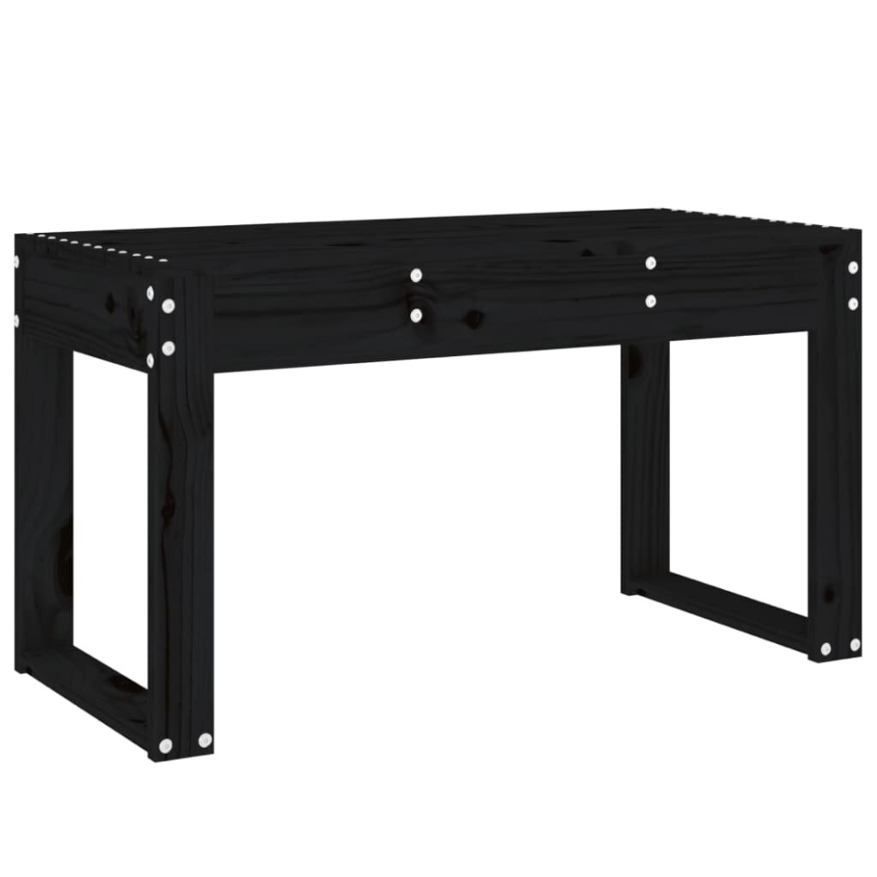 Vidaxl (Black Pine, 80 X 38 X 45 Cm) Garden Bench Wooden Bench Patio Outdoor Bench Seat Solid Wood Pine