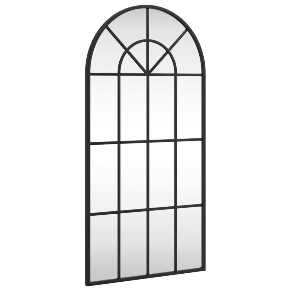 (40 x 80 cm) vidaXL Wall Mirror Hall Bedroom Makeup Mirror Hanging Mirror Black Arch Iron