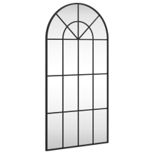 (50 x 100 cm) vidaXL Wall Mirror Hall Bedroom Makeup Mirror Hanging Mirror Black Arch Iron