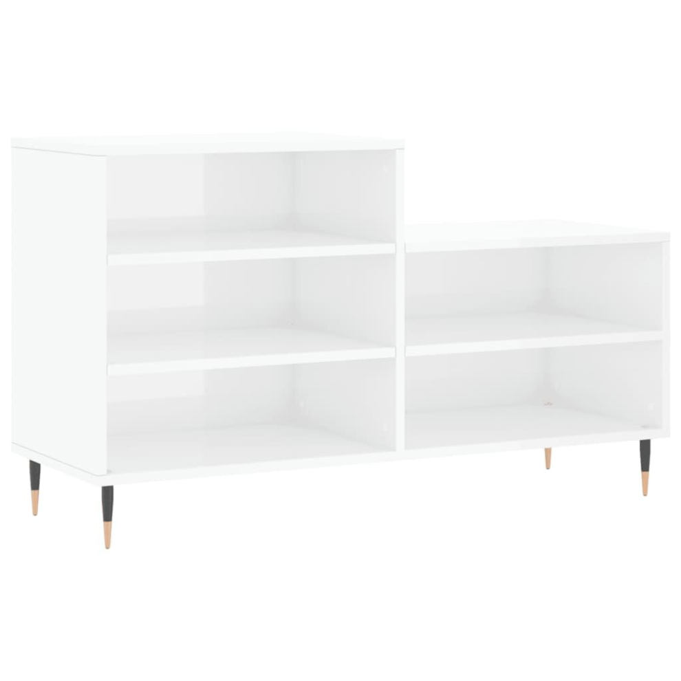 Vidaxl (High Gloss White) Shoe Cabinet Shoe Cupboard Shoe Storage Rack Shelf Engineered Wood