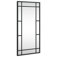 (30 x 60 cm) vidaXL Wall Mirror Hallway Makeup Mirror Hanging Mirror Black Rectangle Iron