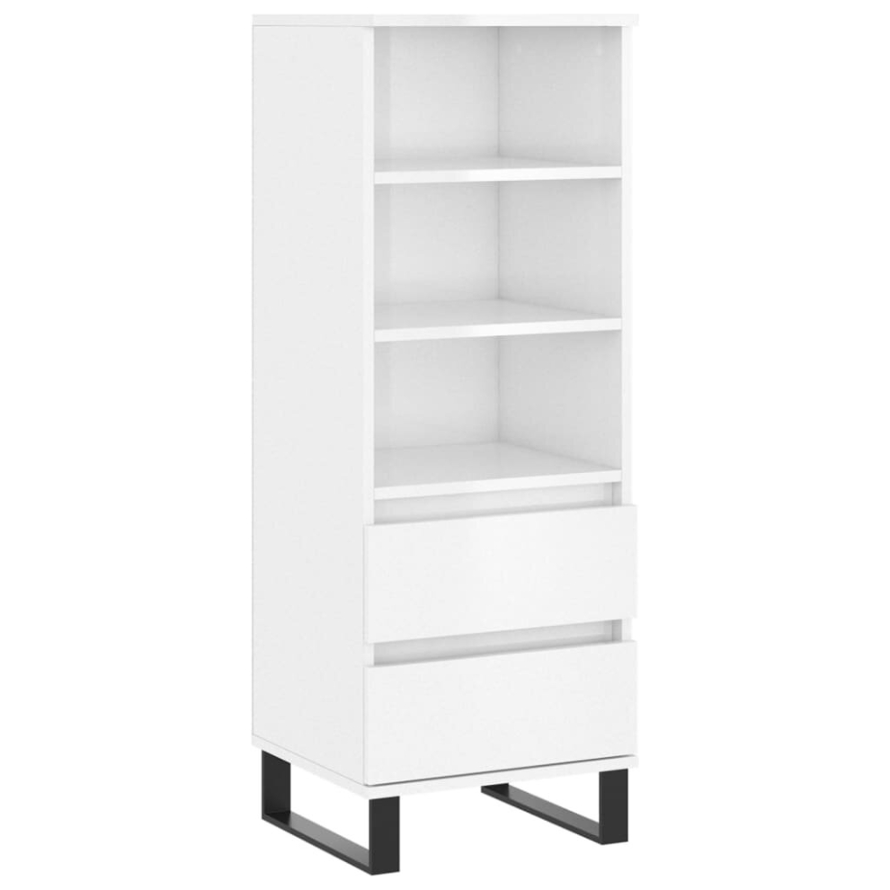 (high gloss white) vidaXL Highboard Sideboard Tall Storage Cabinet Side Cabinet Engineered Wood