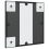 VidaXL (30 x 30 cm) vidaXL Wall Mirror Hallway Makeup Mirror Hanging Mirror Black Rectangle Iron 5