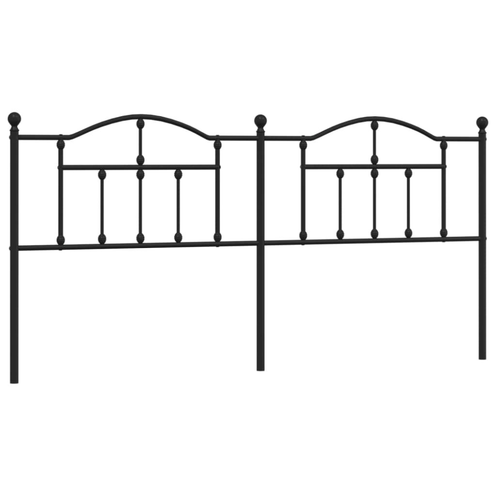 Vidaxl (, 193 Cm) Metal Headboard For Bedroom Bed Header Bed Headboard Tall Headboard Black