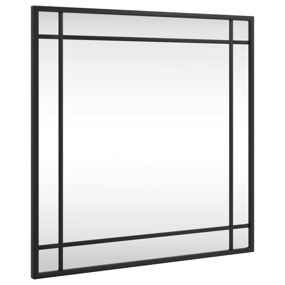 (50 x 50 cm) vidaXL Wall Mirror Hallway Makeup Mirror Hanging Mirror Black Rectangle Iron-image-OPC-PCP8QZ6-NEW