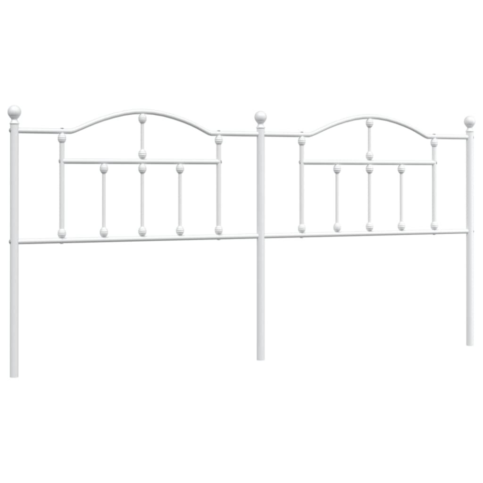 Vidaxl (White, 193 Cm) Metal Headboard For Bedroom Bed Header Bed Headboard Tall Headboard