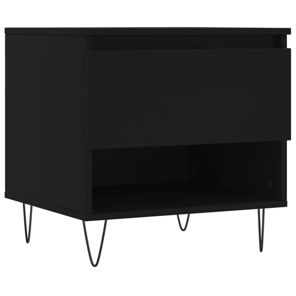 Vidaxl (Black, 1 Pcs) Coffee Table Side Table End Accent Telephone Sofa Table Engineered Wood