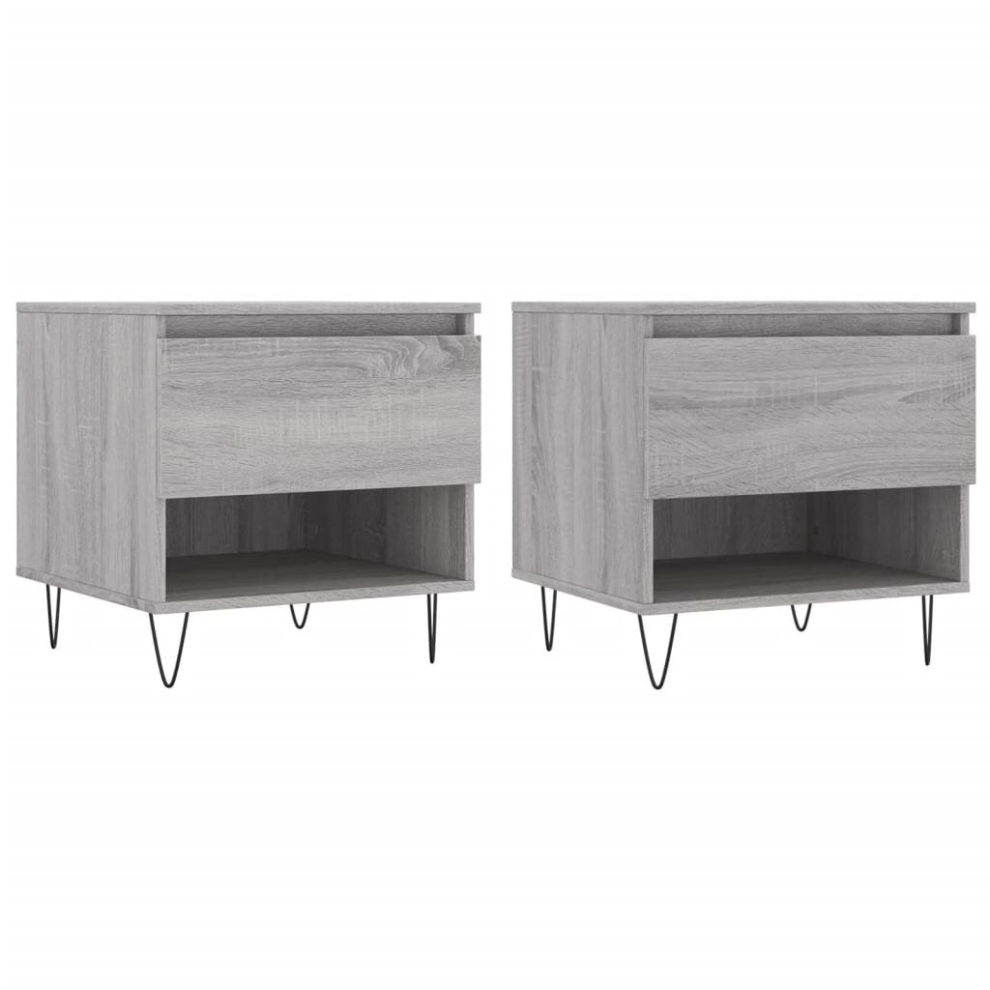 VIDAXL - Coffee Table Set - 2 Piece - Grey - 50x46x50 cm - Image 2