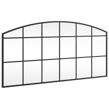 (100 x 50 cm) vidaXL Wall Mirror Hall Bedroom Makeup Mirror Hanging Mirror Black Arch Iron