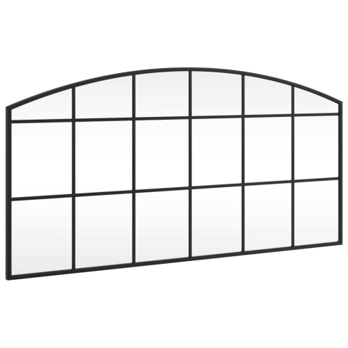 (100 x 50 cm) vidaXL Wall Mirror Hall Bedroom Makeup Mirror Hanging Mirror Black Arch Iron