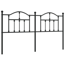 (black, 160 cm) vidaXL Metal Headboard for Bedroom Bed Header Bed Headboard Tall Headboard