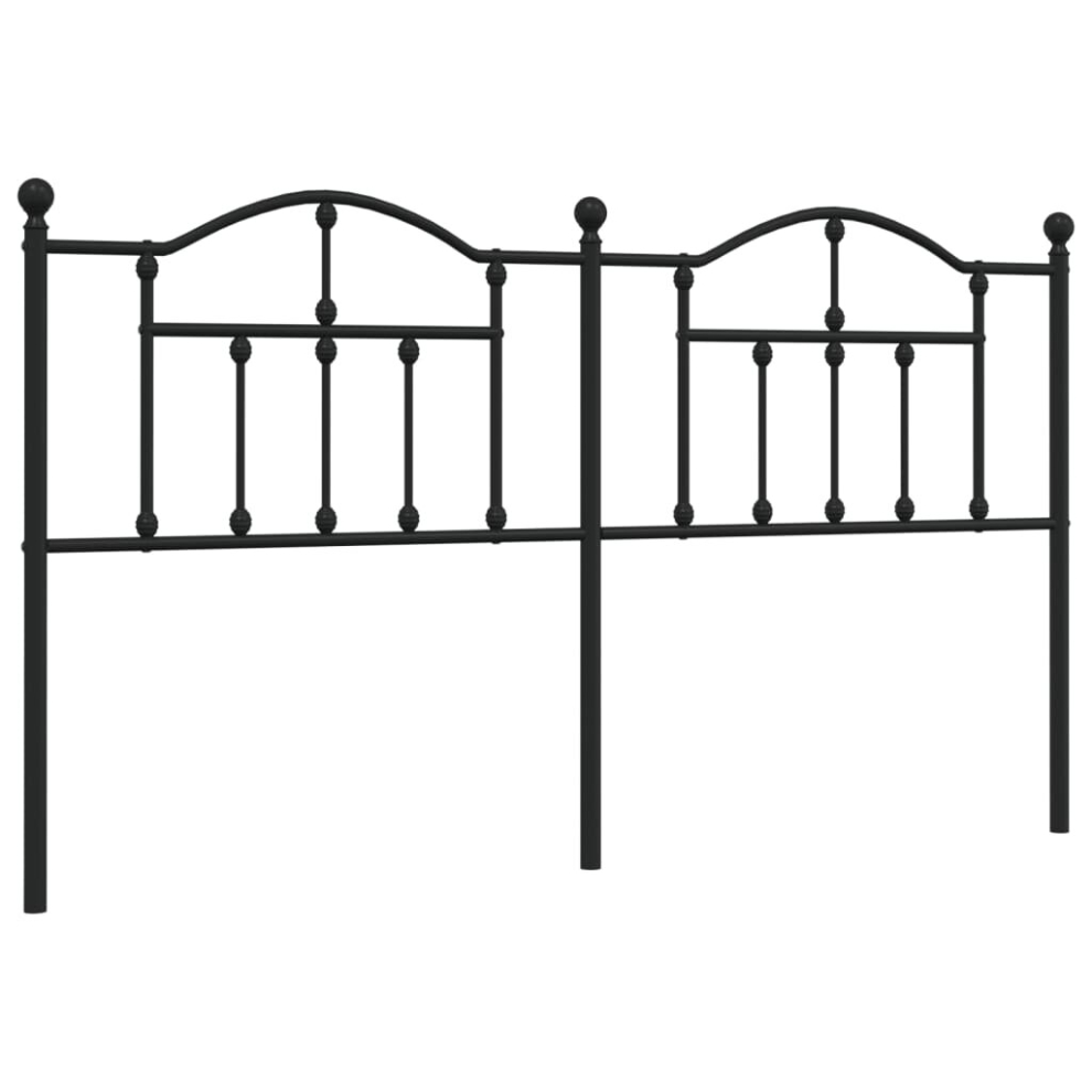 Vidaxl (, 160 Cm) Metal Headboard For Bedroom Bed Header Bed Headboard Tall Headboard Black
