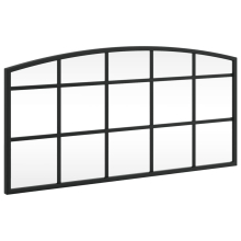 (60 x 30 cm) vidaXL Wall Mirror Hall Bedroom Makeup Mirror Hanging Mirror Black Arch Iron