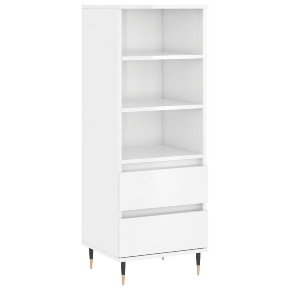 (high gloss white) vidaXL Highboard Sideboard Tall Storage Cabinet Side Cabinet Engineered Wood