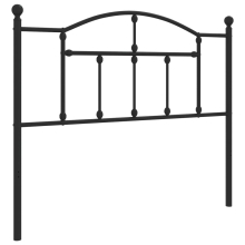 (black, 107 cm) vidaXL Metal Headboard for Bedroom Bed Header Bed Headboard Tall Headboard