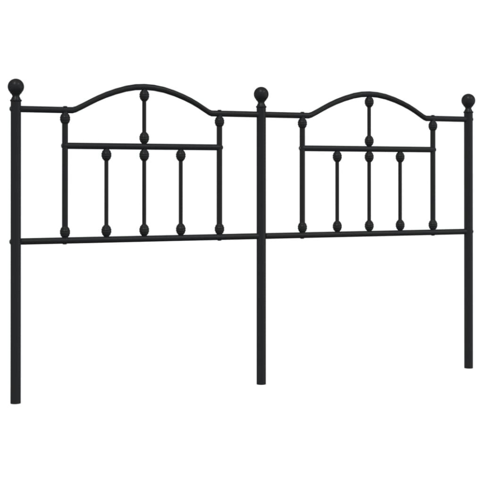 Vidaxl (Black, 180 Cm) Metal Headboard For Bedroom Bed Header Bed Headboard Tall Headboard