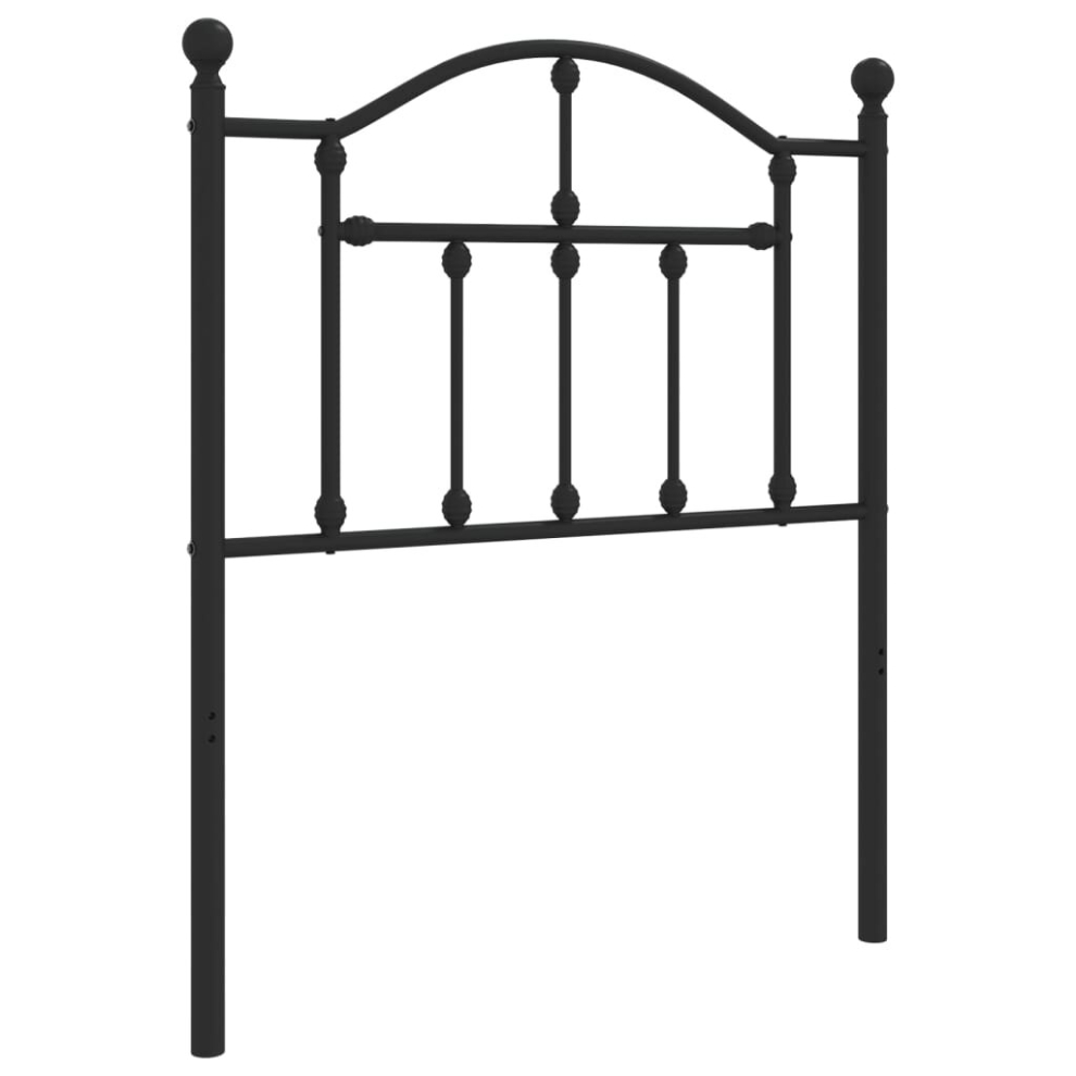 (black, 75 cm) vidaXL Metal Headboard Bed Header Bed Headboard Black Headboard Black 107 cm