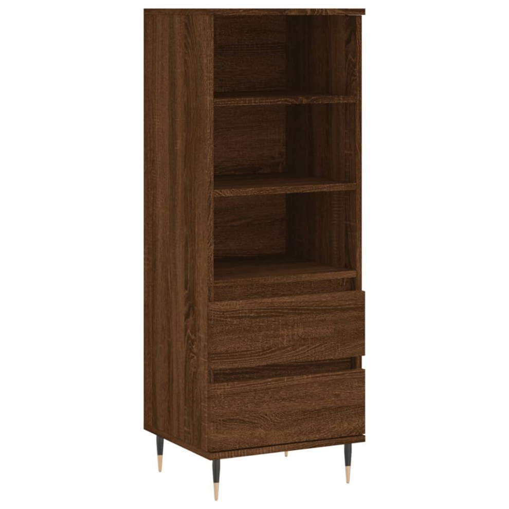 (brown oak) vidaXL Highboard Sideboard Tall Storage Cabinet Side Cabinet Engineered Wood