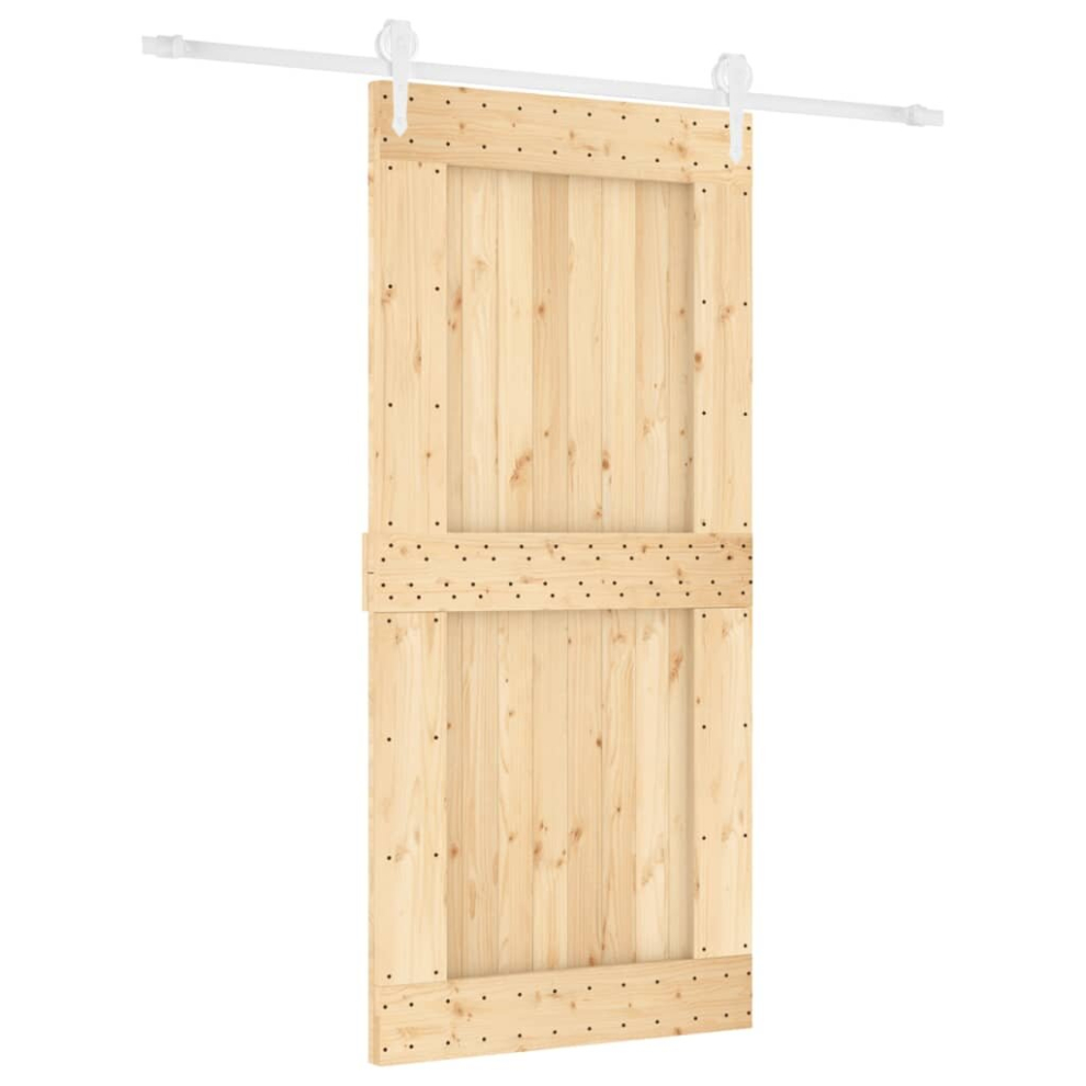 vidaXL Sliding Door with Hardware Set Interior Door Barn Door Solid Wood Pine