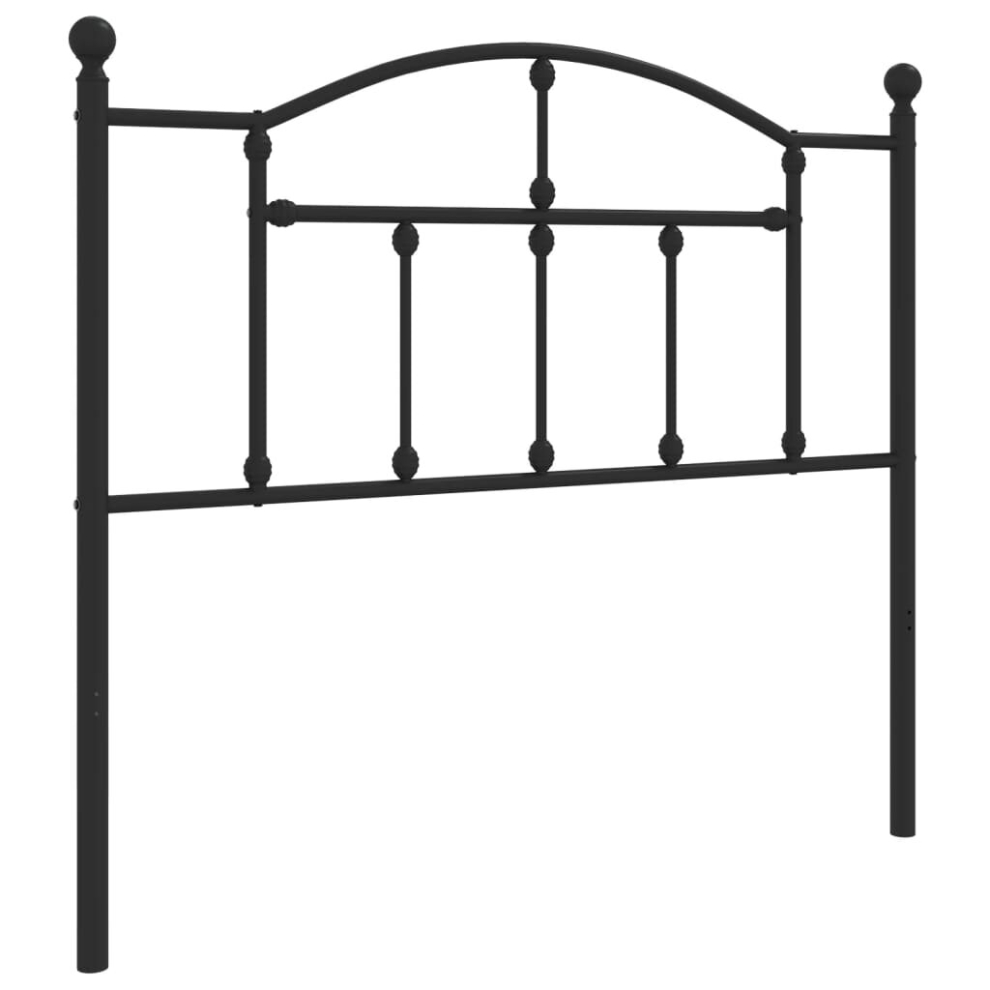 (black, 100 cm) vidaXL Metal Headboard Bed Header Bed Headboard Black Headboard Black 107 cm