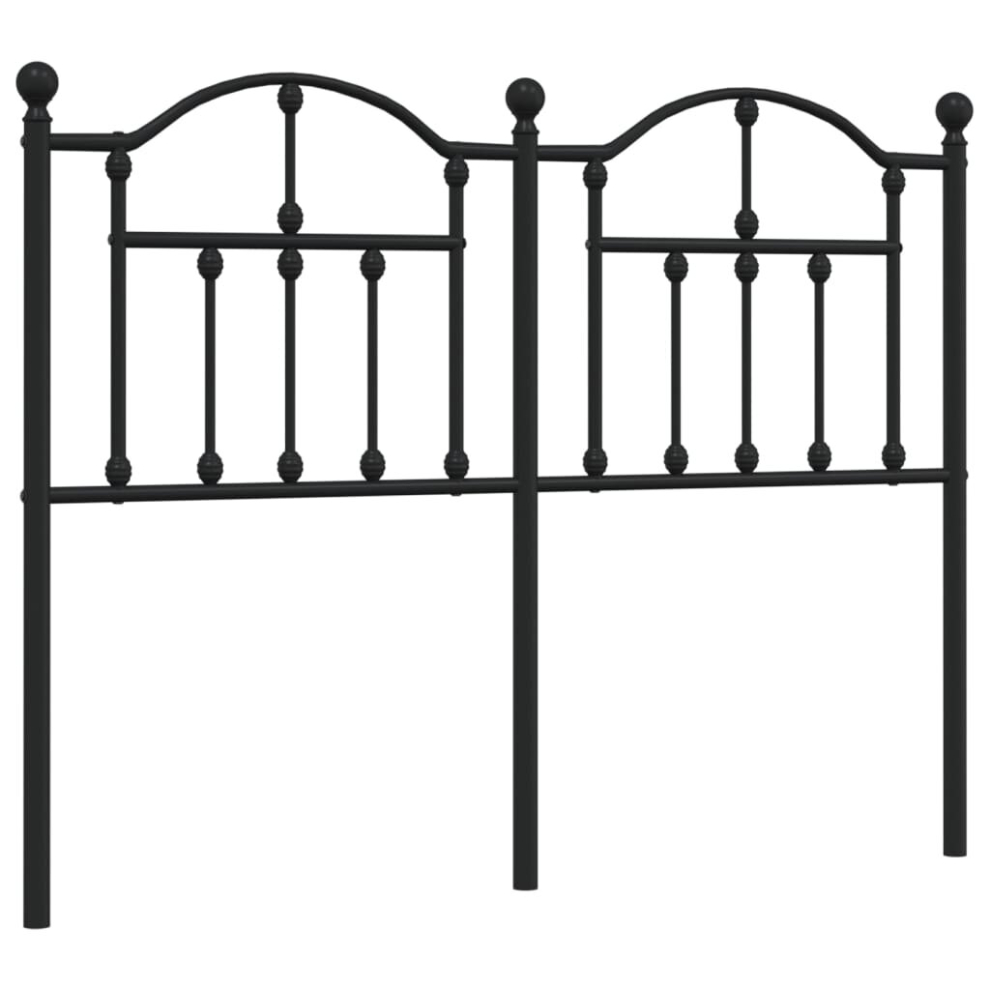 Vidaxl (Black, 120 Cm) Metal Headboard For Bedroom Bed Header Bed Headboard Tall Headboard