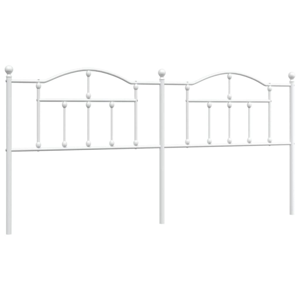 Vidaxl (White, 200 Cm) Metal Headboard For Bedroom Bed Header Bed Headboard Tall Headboard