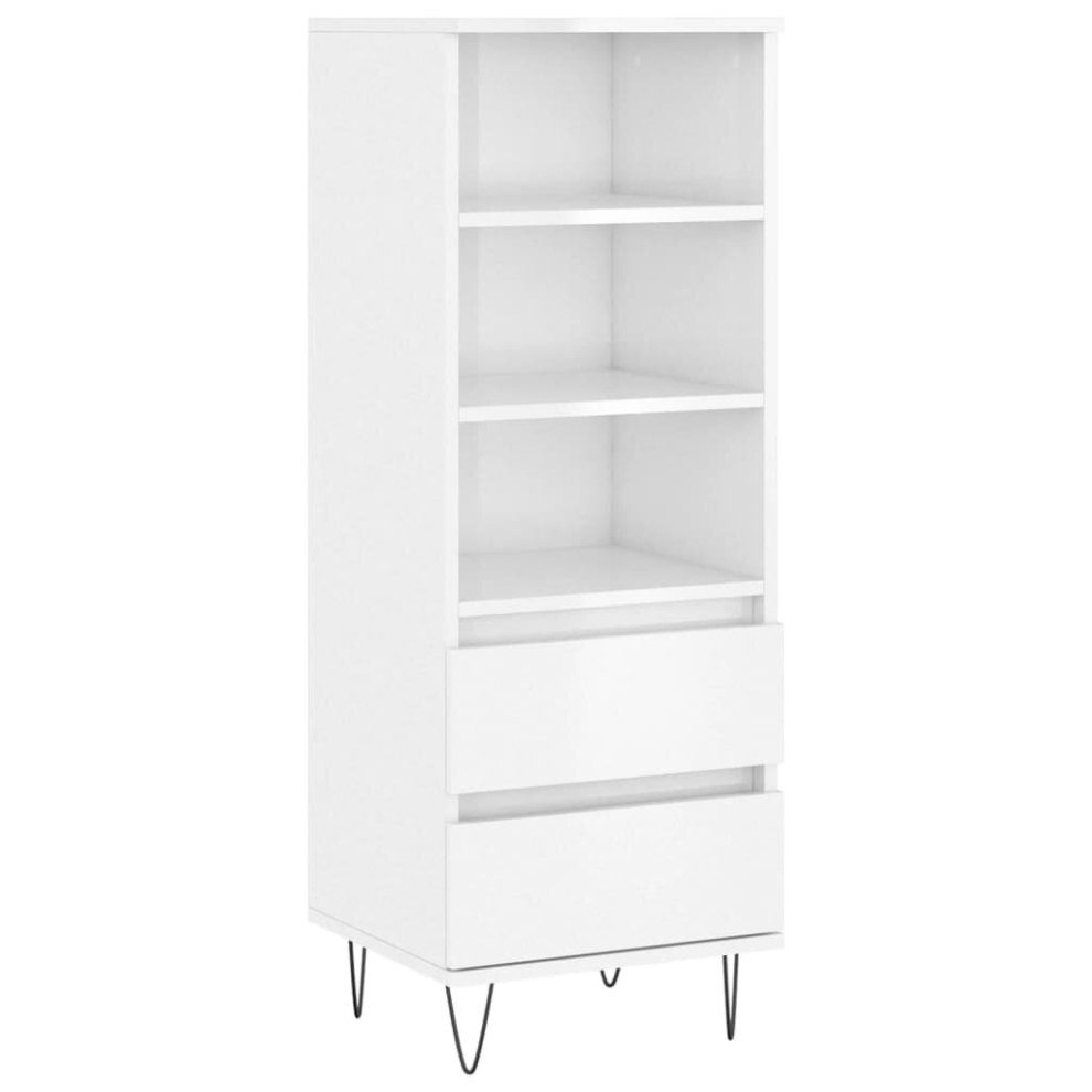 (high gloss white) vidaXL Highboard Sideboard Tall Storage Cabinet Side Cabinet Engineered Wood