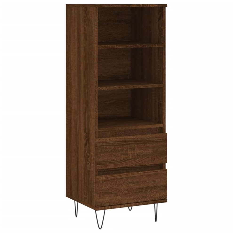 (brown oak) vidaXL Highboard Sideboard Tall Storage Cabinet Side Cabinet Engineered Wood