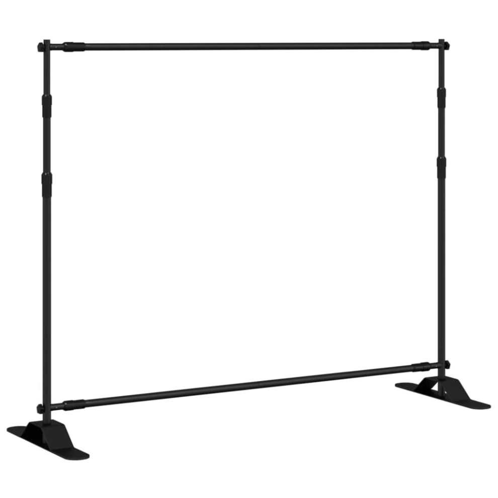 Vidaxl (254 X 243 Cm) Backdrop Stands Adjustable Background Support Stand 2 Pcs Black Steel