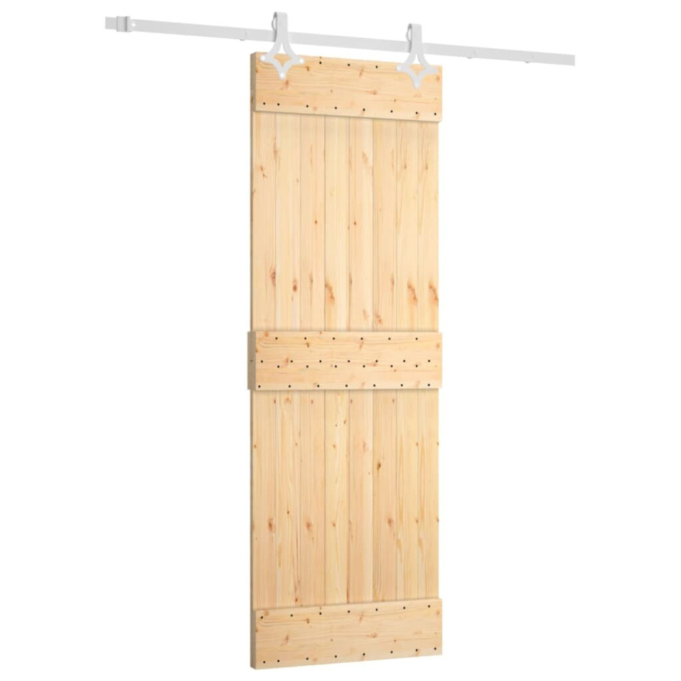 vidaXL Sliding Door with Hardware Set Interior Door Barn Door Solid Wood Pine