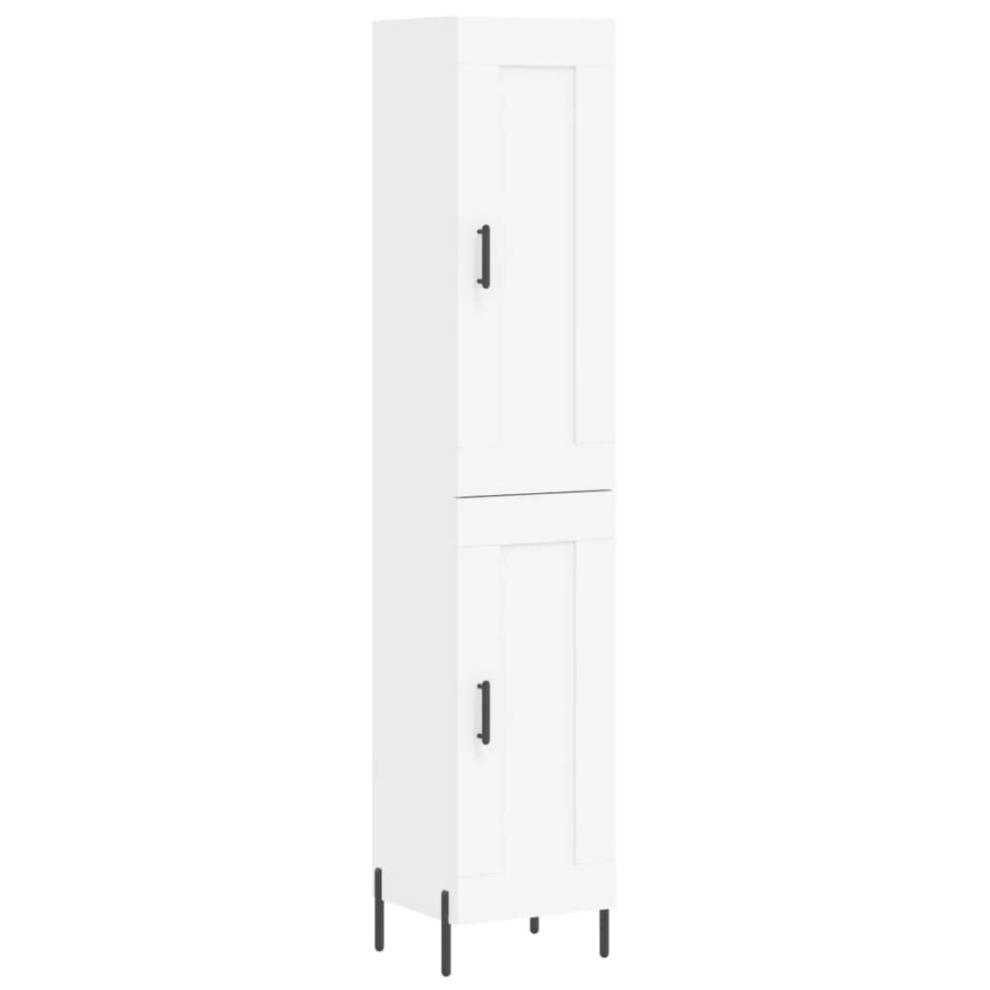 (white, 1 wood door) vidaXL Highboard Sideboard Tall Storage Cabinet Side Cabinet Engineered Wood