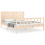 VidaXL (brown, 160 x 200 cm) vidaXL Bed Frame Bedroom Platform Bed Frame Bedstead with Headboard Solid Wood 2
