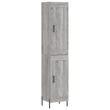 (grey sonoma, 1 wood door) vidaXL Highboard Sideboard Tall Storage Cabinet Side Cabinet Engineered Wood