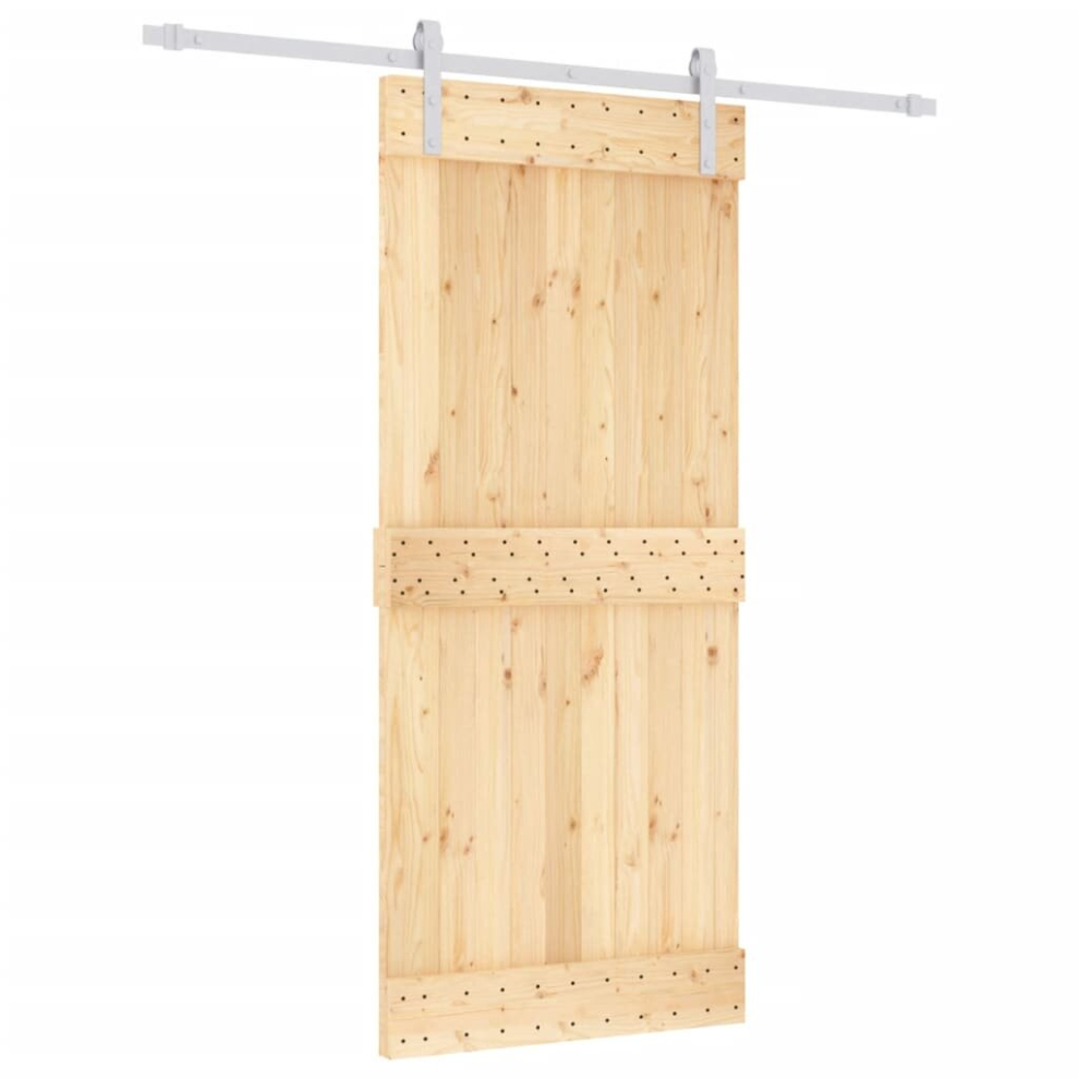 vidaXL Sliding Door with Hardware Set Interior Door Barn Door Solid Wood Pine