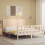 VidaXL (brown, 160 x 200 cm) vidaXL Bed Frame Bedroom Platform Bed Frame Bedstead with Headboard Solid Wood 3