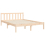 VidaXL (brown, 140 x 200 cm) vidaXL Bed Frame Bedroom Platform Bed Frame Bedstead with Headboard Solid Wood 9