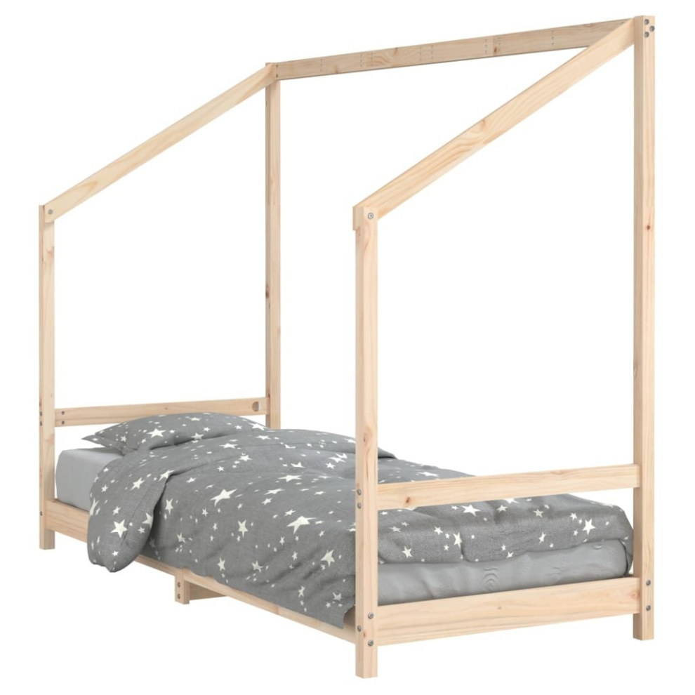 Vidaxl (Brown, 80 X 200 Cm) Kids Bed Frame Bedstead Wooden Bed Base Children's Bed Solid Wood Pine